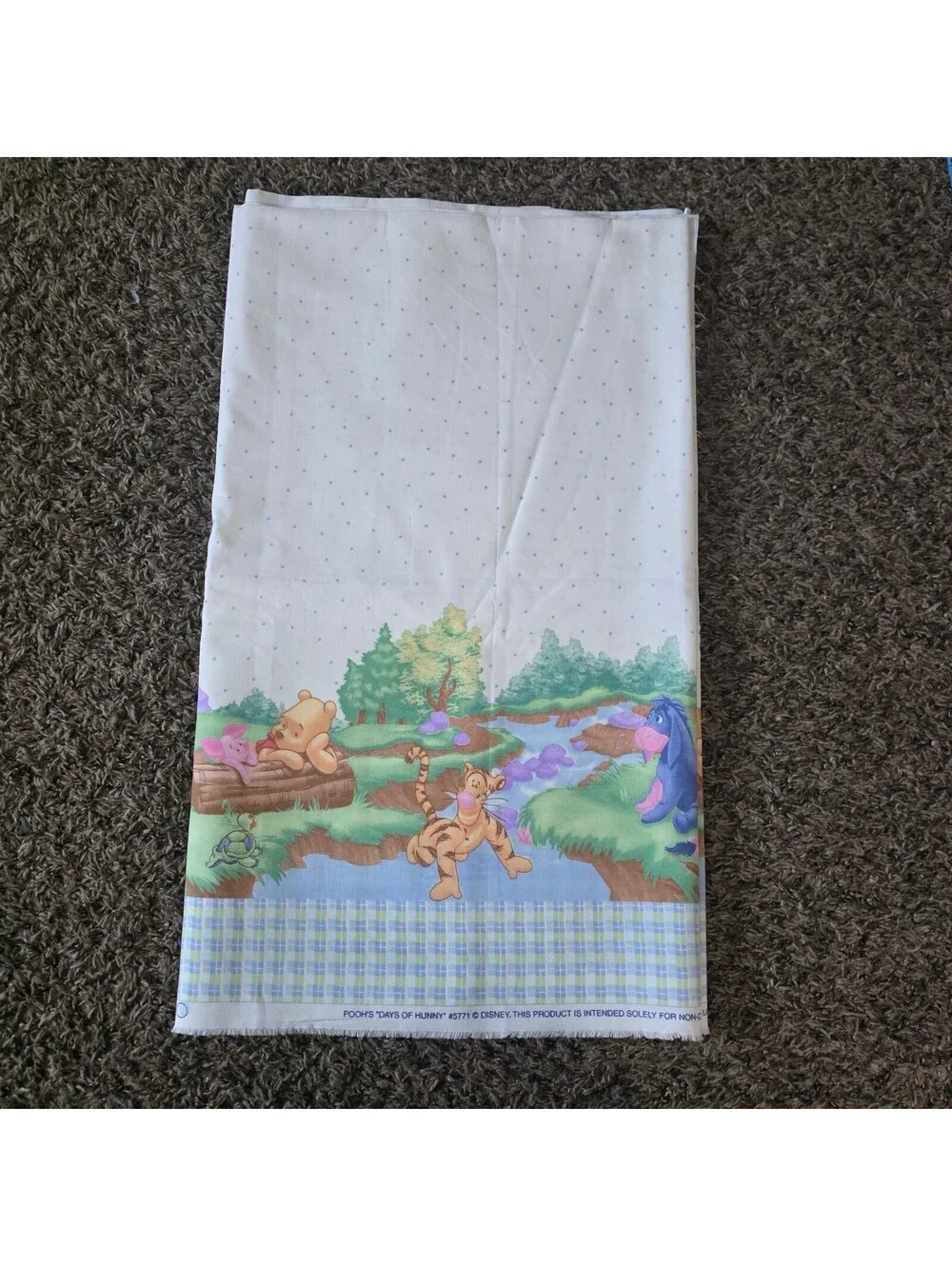 Vintage Pooh's 'Days of Hunny' Cotton Fabric Fabric Approx. 3 yards